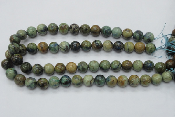 CAZ11 15.5 inches 14mm round natural azurite gemstone beads