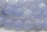 CBC03 15.5 inches 10mm round blue chalcedony beads wholesale