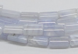 CBC07 15.5 inches 8*12mm rectangle blue chalcedony beads wholesale