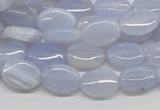 CBC09 15.5 inches 10*14mm oval blue chalcedony beads wholesale