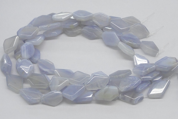 CBC14 15.5 inches 18*25mm freeform blue chalcedony beads wholesale