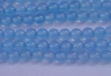 CBC250 15.5 inches 4mm A grade round ocean blue chalcedony beads