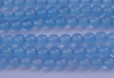 CBC260 15.5 inches 4mm AA grade round ocean blue chalcedony beads