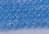 CBC261 15.5 inches 6mm AA grade round ocean blue chalcedony beads