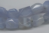 CBC29 15.5 inches 10*14mm – 12*16mm nuggets blue chalcedony beads