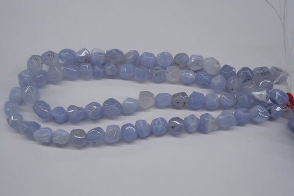 CBC30 15.5 inches 12*13mm nuggets blue chalcedony beads