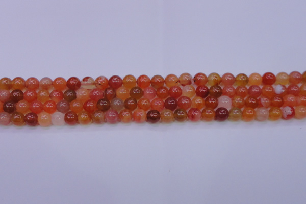 CBC411 15.5 inches 6mm AA grade round orange chalcedony beads