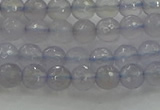 CBC435 15.5 inches 6mm faceted round purple chalcedony beads