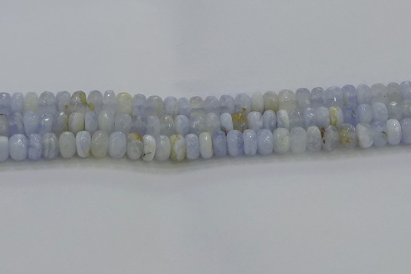 CBC465 15.5 inches 5*8mm faceted rondelle blue chalcedony beads