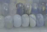 CBC466 15.5 inches 6*10mm faceted rondelle blue chalcedony beads