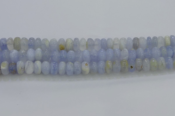 CBC472 15.5 inches 6*10mm rondelle blue chalcedony beads