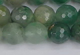 CBC703 15.5 inches 10mm faceted round African green chalcedony beads