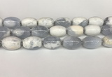 CBC781 15.5 inches 18*25mm rice blue chalcedony beads