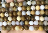 CBC803 15.5 inches 10mm round natural polka dot chalcedony beads