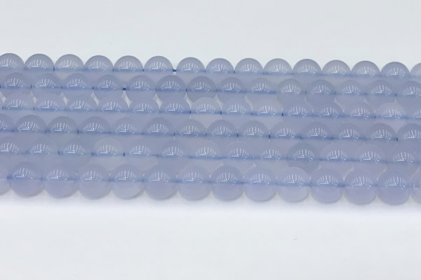 CBC817 15.5 inches 8mm round blue chalcedony gemstone beads