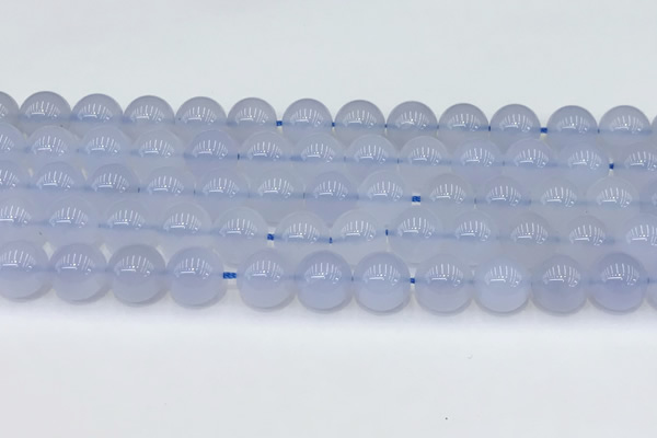 CBC818 15.5 inches 10mm round blue chalcedony gemstone beads