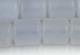 CBC822 15.5 inches 10*11mm tube blue chalcedony gemstone beads