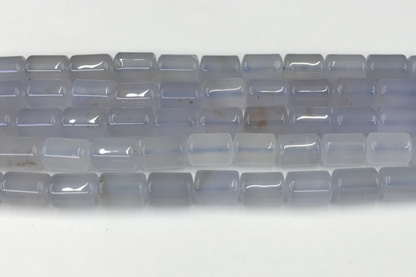 CBC828 15.5 inches 10*14mm tube blue chalcedony gemstone beads