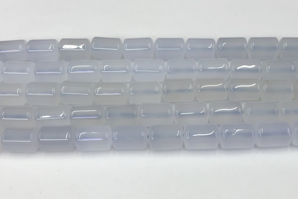 CBC831 15.5 inches 10*14mm tube blue chalcedony gemstone beads