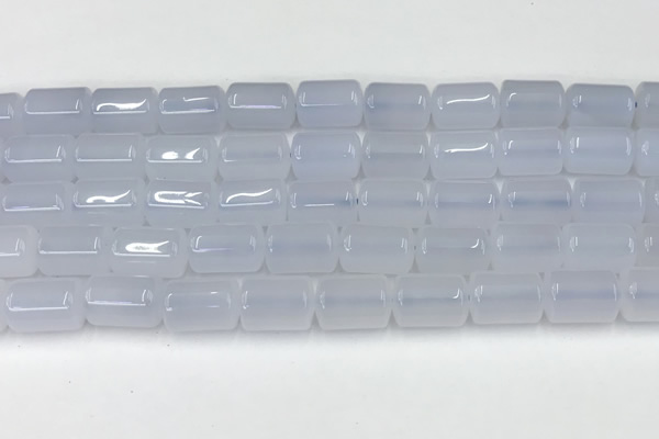 CBC832 15.5 inches 10*14mm tube blue chalcedony gemstone beads