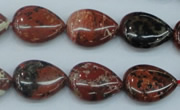 CBD02 15.5 inches 13*18mm flat teardrop brecciated jasper gemstone beads