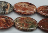 CBD04 15.5 inches 22*30mm oval brecciated jasper gemstone beads