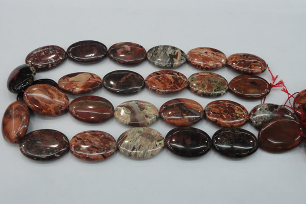 CBD04 15.5 inches 22*30mm oval brecciated jasper gemstone beads