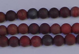 CBD360 15.5 inches 4mm round matte poppy jasper beads wholesale