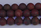 CBD362 15.5 inches 8mm round matte poppy jasper beads wholesale