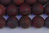 CBD364 15.5 inches 12mm round matte poppy jasper beads wholesale