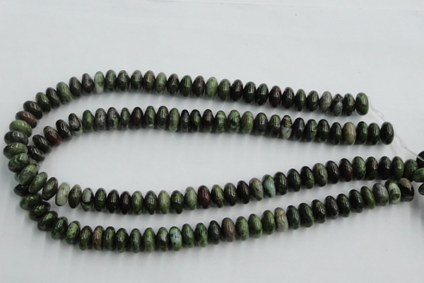 CBG05 15.5 inches 6*12mm rondelle bronze green gemstone beads