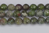 CBG100 15.5 inches 4mm faceted round bronze green gemstone beads