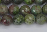 CBG103 15.5 inches 10mm faceted round bronze green gemstone beads