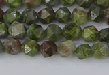 CBG108 15.5 inches 6mm faceted nuggets bronze green gemstone beads