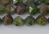 CBG109 15.5 inches 8mm faceted nuggets bronze green gemstone beads