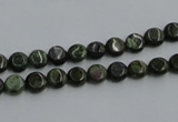 CBG11 15.5 inches 6mm flat round bronze green gemstone beads