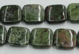 CBG17 15.5 inches 18*18mm square bronze green gemstone beads wholesale