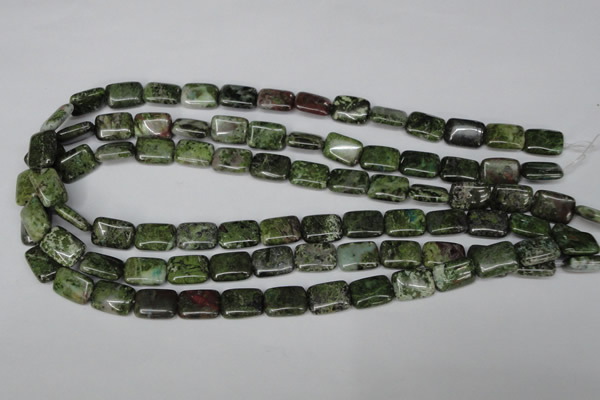 CBG45 15.5 inches 10*14mm rectangle bronze green gemstone beads