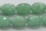 CBJ17 15.5 inches 13*18mm faceted rice jade beads wholesale