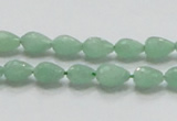 CBJ19 15.5 inches 6*10mm faceted teardrop jade beads wholesale