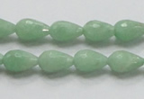 CBJ20 15.5 inches 8*12mm faceted teardrop jade beads wholesale