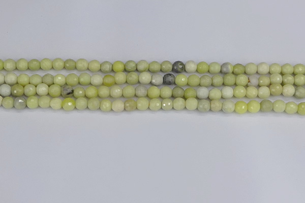 CBJ210 15.5 inches 4mm faceted round Australia butter jade beads