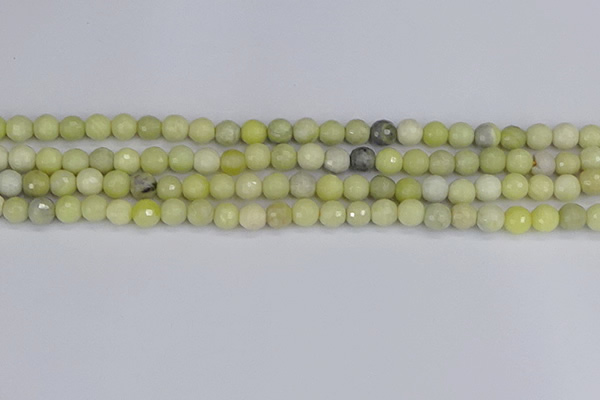 CBJ211 15.5 inches 6mm faceted round Australia butter jade beads