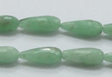 CBJ25 15.5 inches 8*20mm faceted teardrop jade beads wholesale