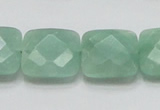 CBJ34 15.5 inches 20*20mm faceted square jade beads wholesale