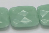 CBJ35 15.5 inches 30*30mm faceted square jade beads wholesale