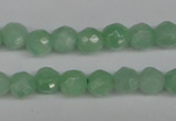 CBJ46 15.5 inches 4mm faceted round jade beads wholesale