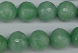 CBJ47 15.5 inches 14mm faceted round jade beads wholesale