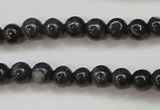 CBJ501 15.5 inches 4mm round black jade beads wholesale