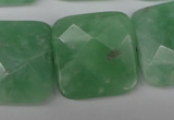 CBJ51 15.5 inches 25*25mm faceted square jade beads wholesale